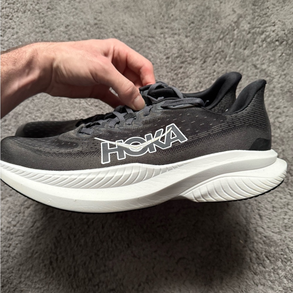 Hoka Charcoal and White Athletic Shoes - Picture 3 of 6